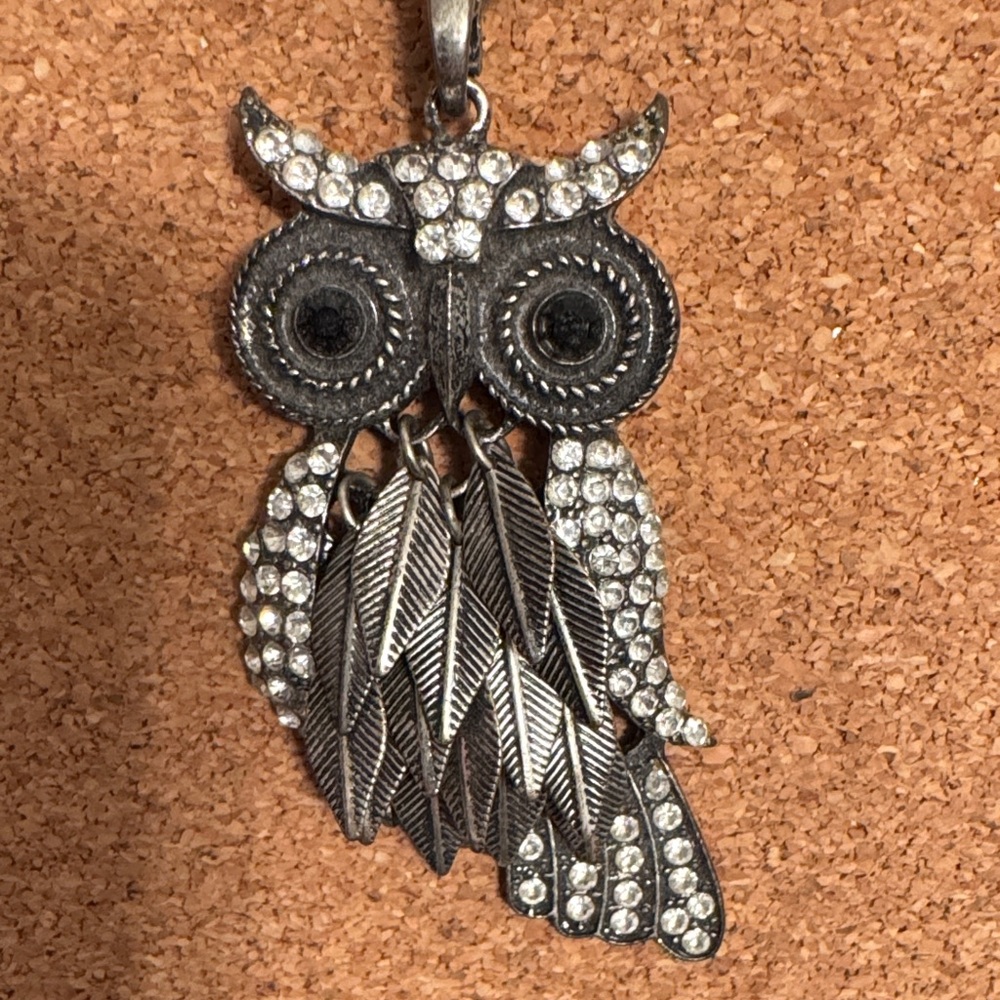 Vintage aero owl necklace